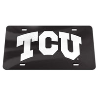 Wholesale-TCU Horned Frogs BLACK Specialty Acrylic License Plate