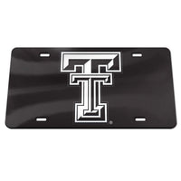 Wholesale-Texas Tech Red Raiders BLACK Specialty Acrylic License Plate