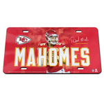 Kansas City Chiefs Specialty Acrylic License Plate Patrick Mahomes II