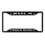 Wholesale-Xavier of LA Gold BLACK Lic Plt Frame S/S