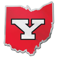Wholesale-Youngstown State Penguins STATE SHAPE Acrylic Auto Emblem