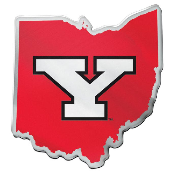 Wholesale-Youngstown State Penguins STATE SHAPE Acrylic Auto Emblem