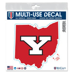 Wholesale-Youngstown State Penguins STATE SHAPE All Surface Decal 6" x 6"