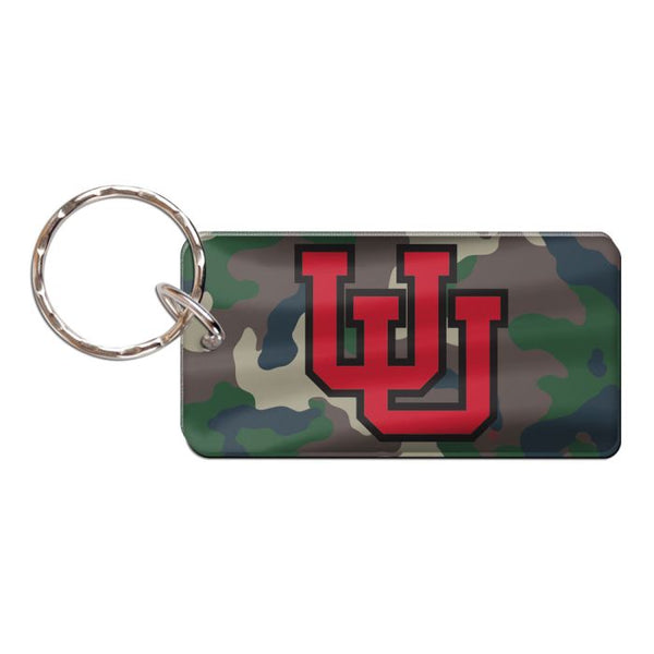 Wholesale-Utah Utes Camo Keychain Rectangle