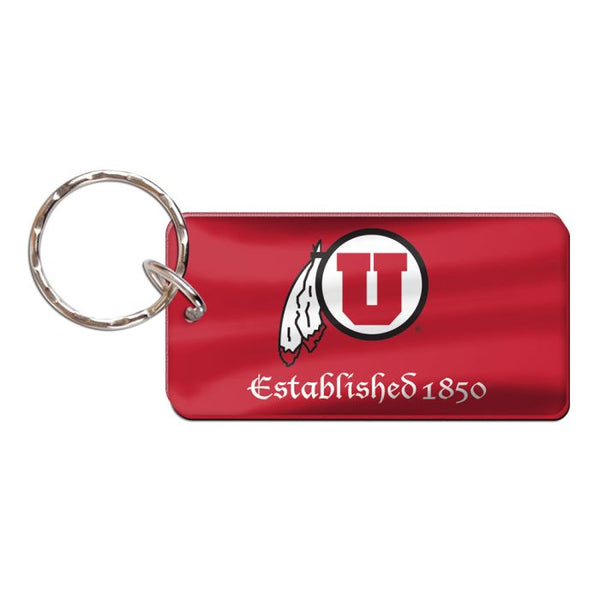 Wholesale-Utah Utes established Keychain Rectangle