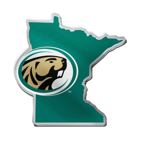 Wholesale-Bemidji State Beavers STATE SHAPE Acrylic Auto Emblem