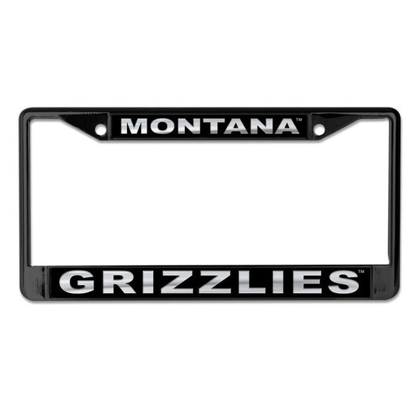 Wholesale-Montana Grizzlies BLACK Lic Plt Frame S/L Printed