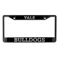 Wholesale-Yale Bulldogs BLACKOUT Lic Plt Frame S/L Printed