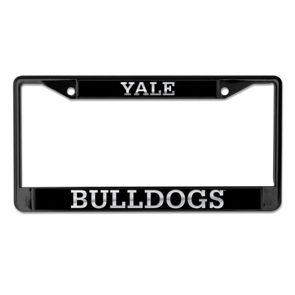 Wholesale-Yale Bulldogs BLACKOUT Lic Plt Frame S/L Printed
