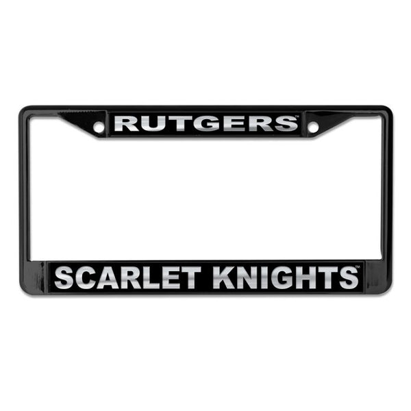 Wholesale-Rutgers Scarlet Knights BLACKOUT Lic Plt Frame S/L Printed