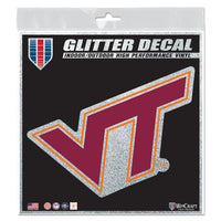 Wholesale-Virginia Tech Hokies VT LOGO Decal Glitter 6" x 6"