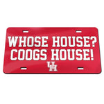 Wholesale-Houston Cougars SLOGAN Specialty Acrylic License Plate