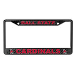 Wholesale-Ball State Cardinals CARBON Lic Plt Frame S/L Printed