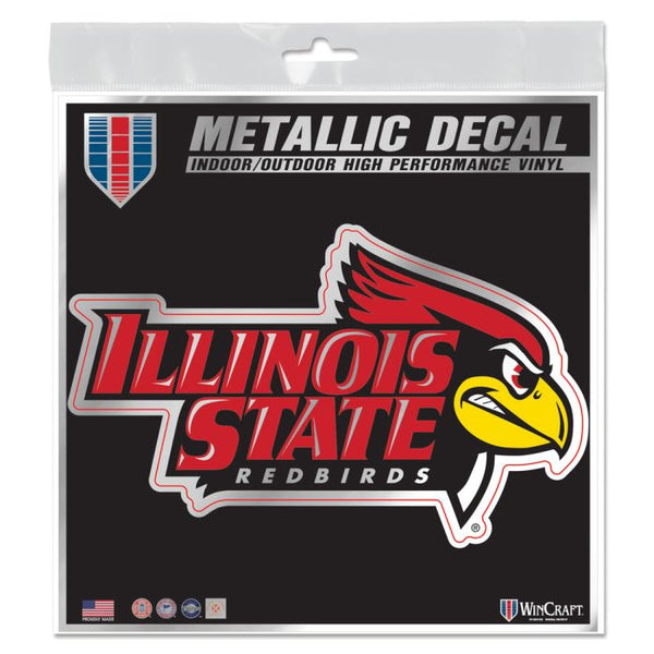 Wholesale-Illinois State Redbirds Decal Metallic 6" x 6"