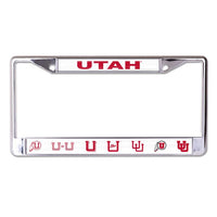 Wholesale-Utah Utes /College Vault EVOLUTION Lic Plt Frame S/L Printed