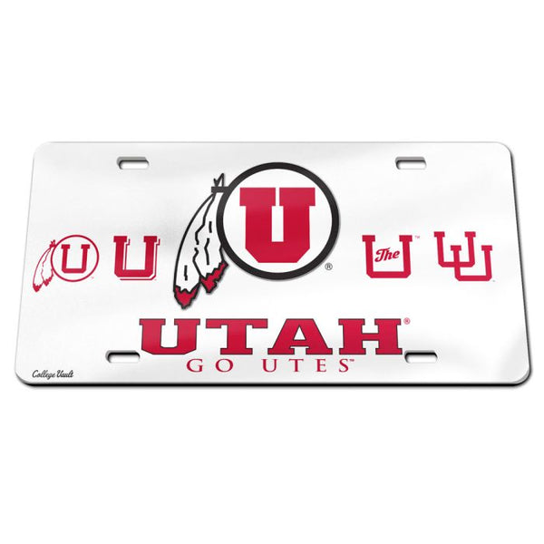 Wholesale-Utah Utes /College Vault evolution Specialty Acrylic License Plate