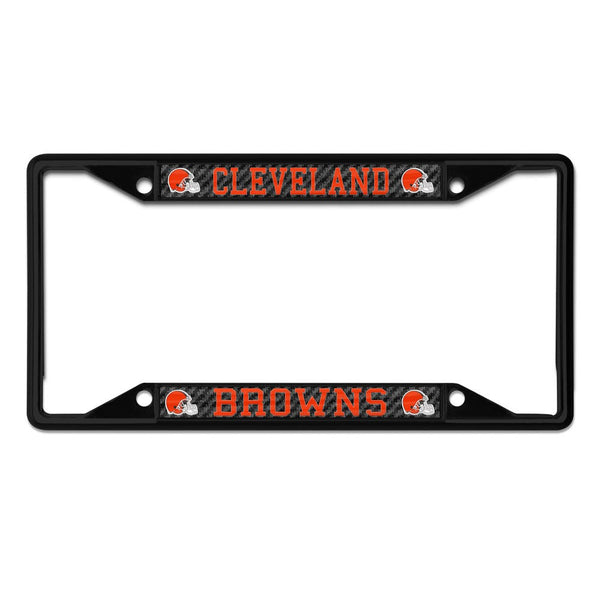 Cleveland Browns CARBON Lic Plt Frame S/S