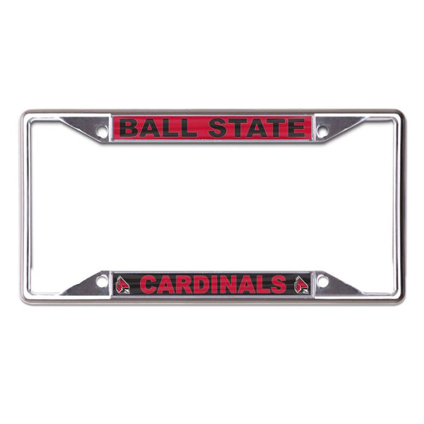 Wholesale-Ball State Cardinals Lic Plt Frame S/S Printed