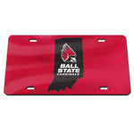 Wholesale-Ball State Cardinals Specialty Acrylic License Plate