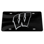 Wholesale-Wisconsin Badgers BLACKOUT Specialty Acrylic License Plate