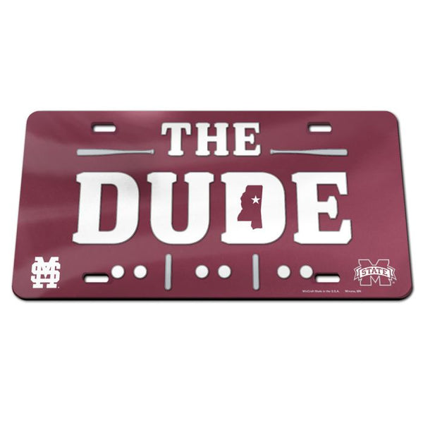 Wholesale-Mississippi State Bulldogs THE DUDE PROGRAM Specialty Acrylic License Plate