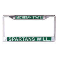 Wholesale-Michigan State Spartans SPARTANS WILL Lic Plt Frame S/L Printed