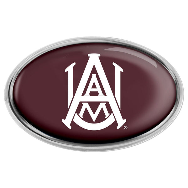 Alabama A&M Bulldogs Chrome Metal Domed Emblem