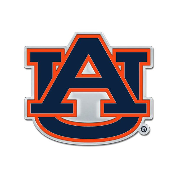 Wholesale-Auburn Tigers Colored Chrome Free Form Auto Emblem