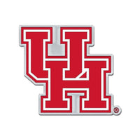 Wholesale-Houston Cougars Colored Chrome Free Form Auto Emblem