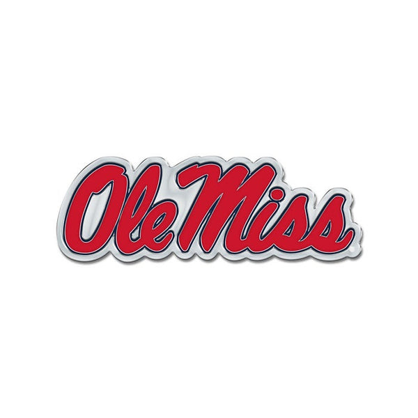 Ole Miss Rebels Colored Chrome Free Form Auto Emblem