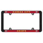 Kansas City Chiefs Lic Plt Thin Frame - Black Plastic