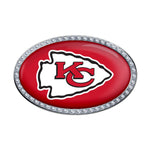 Kansas City Chiefs Bling Chrome Metal Domed Emblem