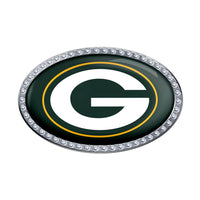 Green Bay Packers Bling Chrome Metal Domed Emblem