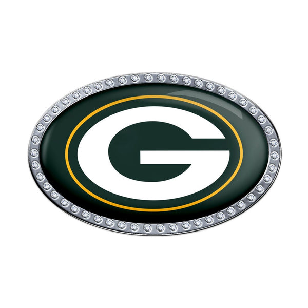 Green Bay Packers Bling Chrome Metal Domed Emblem