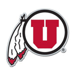 Wholesale-Utah Utes Colored Chrome Free Form Auto Emblem