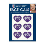 Wholesale-TCU Horned Frogs HEART SHAPED Glitter Tattoo 6 Pack