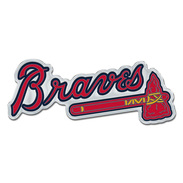 Atlanta Braves Colored Chrome Free Form Auto Emblem