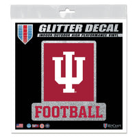 Indiana Hoosiers Decal Glitter 6" x 6"