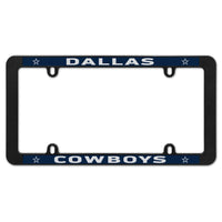 Dallas Cowboys Lic Plt Thin Frame - Black Plastic