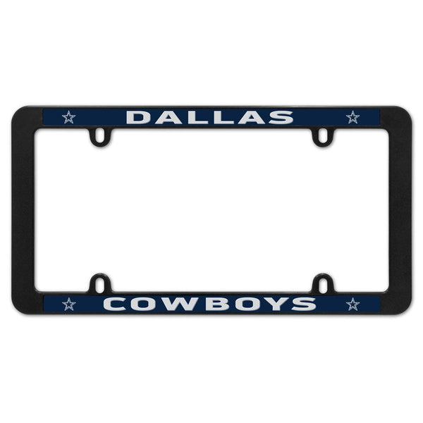Dallas Cowboys Lic Plt Thin Frame - Black Plastic
