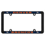 Denver Broncos Lic Plt Thin Frame - Black Plastic