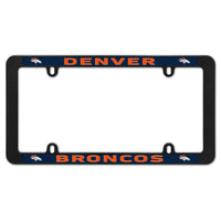 Denver Broncos Lic Plt Thin Frame - Black Plastic