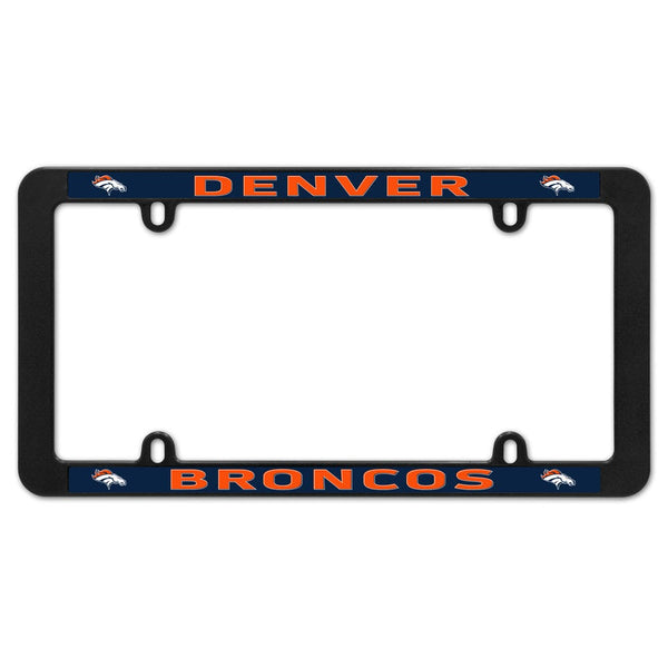 Denver Broncos Lic Plt Thin Frame - Black Plastic