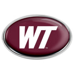 Wholesale-West Texas A&amp;M Buffaloes Chrome Metal Domed Emblem