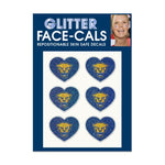 Pittsburgh Panthers HEART SHAPED Glitter Tattoo 6 Pack