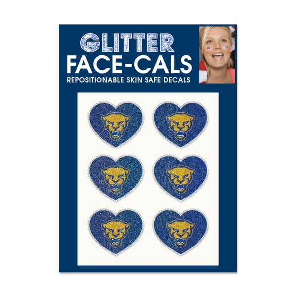 Wholesale-Pittsburgh Panthers HEART SHAPED Glitter Tattoo 6 Pack