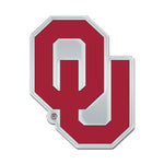 Wholesale-Oklahoma Sooners Colored Chrome Free Form Auto Emblem