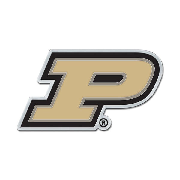 Purdue Boilermakers Colored Chrome Free Form Auto Emblem
