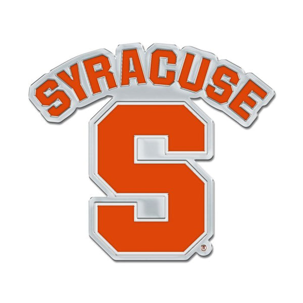 Wholesale-Syracuse Orange Colored Chrome Free Form Auto Emblem