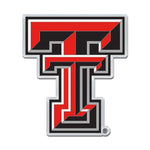 Wholesale-Texas Tech Red Raiders Colored Chrome Free Form Auto Emblem